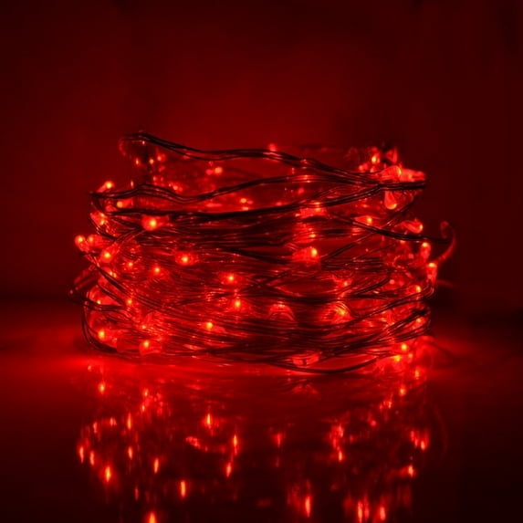 Red 33' Plug in LED Fairy Lights