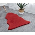 thumbnail image 1 of Red 3x5 Feet Faux Rabbit Fur Fuzzy Soft Fluffy Plush Cozy Shaggy Area Rug, 1 of 4