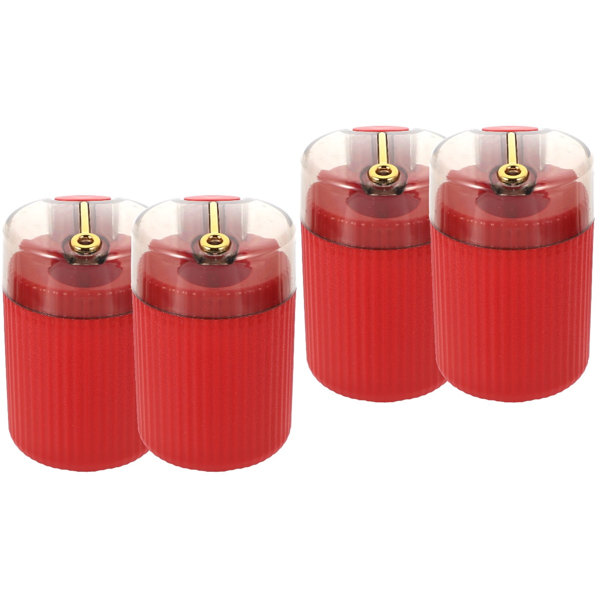 Red 4 Pcs Toothpicks Tooothpick Dispenser Automatic Bucket Mini Holder ...