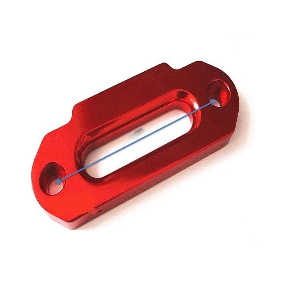 Red 4000LBS Aluminum Fairlead,ATV Hawse Fairlead,Synthetic Winch Rope,Synthetic Fairlead