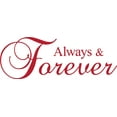 thumbnail image 1 of Red 44" x 16" Decaltor Always And Forever sty3 Quotes Sayings Words Art Decor Lettering Vinyl Wall Art Inspirational Uplifting, 1 of 1