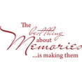 thumbnail image 1 of Red 45" x 20" Decaltor BEST THING ABOUT MEMORIES Quotes Sayings Words Art Decor Lettering Vinyl Wall Art Inspirational Uplifting, 1 of 1
