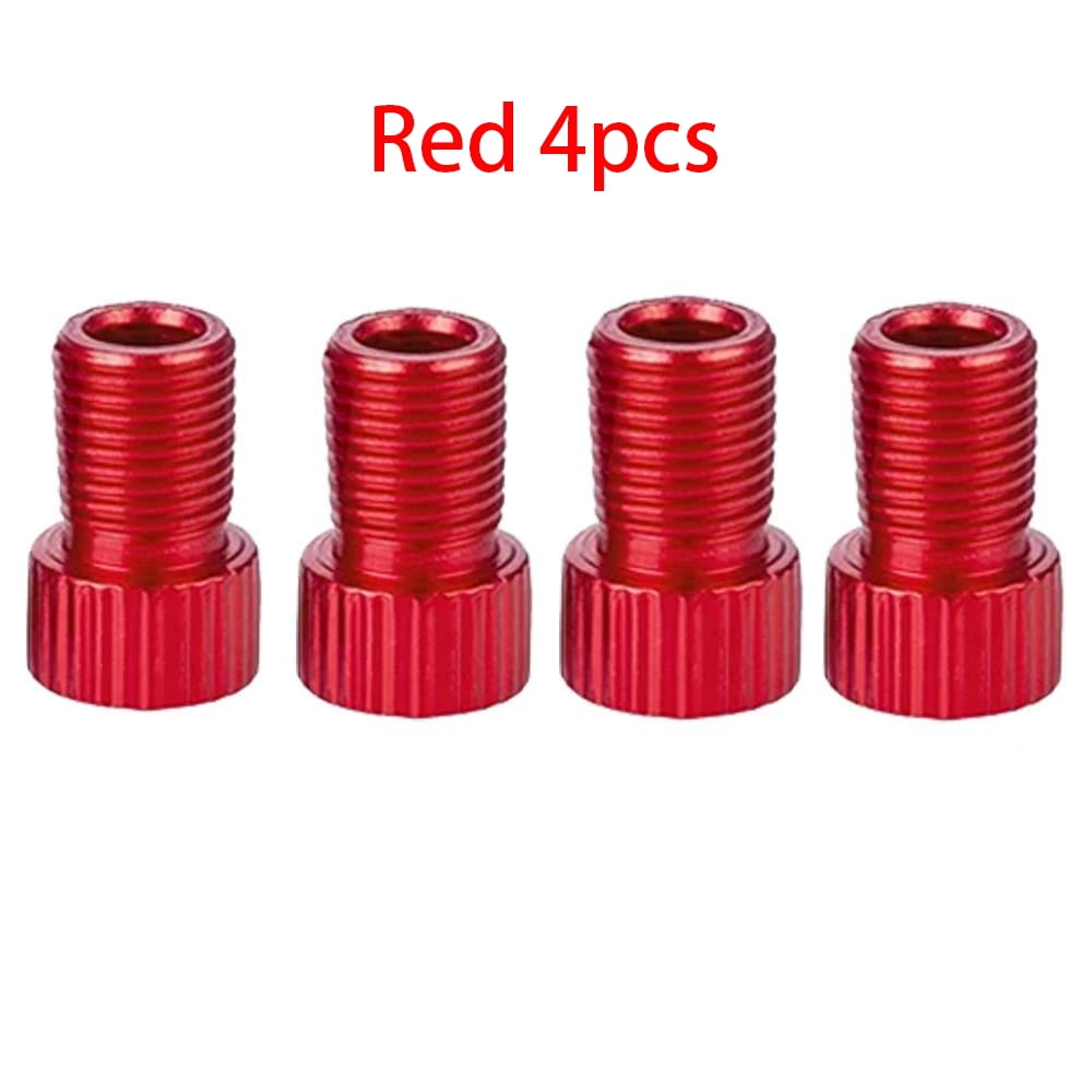 Red 4pcs Presta Adapter for Standard Air Compressor, Presta to