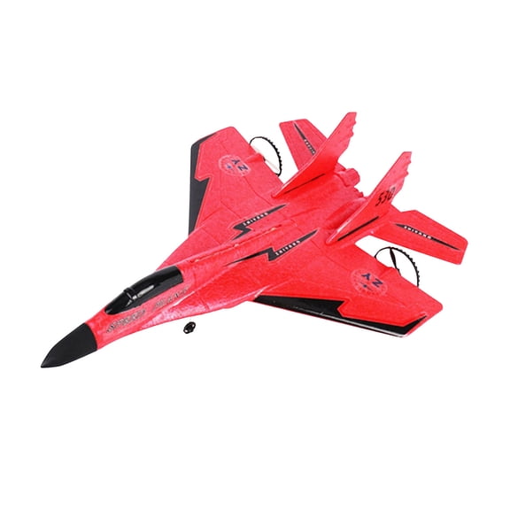 Red 530 Rc Plane Remote Control Fighter Model Toy With Lights And Automatic Remote Control For Hobby Enthusiasts