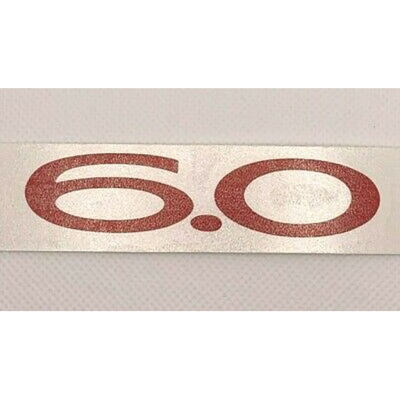 Red "6.0L"" Trunk Declid Overlay Emblem 2004-2006 Pontiac GTO Models
