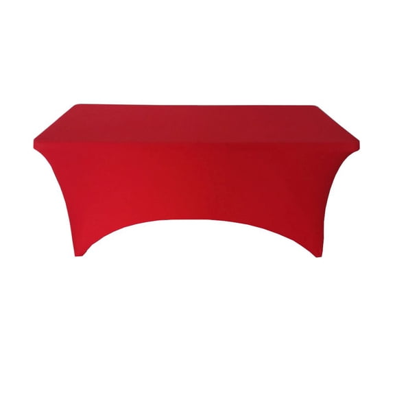 Red 6 Foot 30x72 Stretch Spandex Table Cover by Banquet Tables Pro