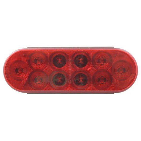 Red 6" Oval LED Stop/Tail/Turn Lights (1 per pack)