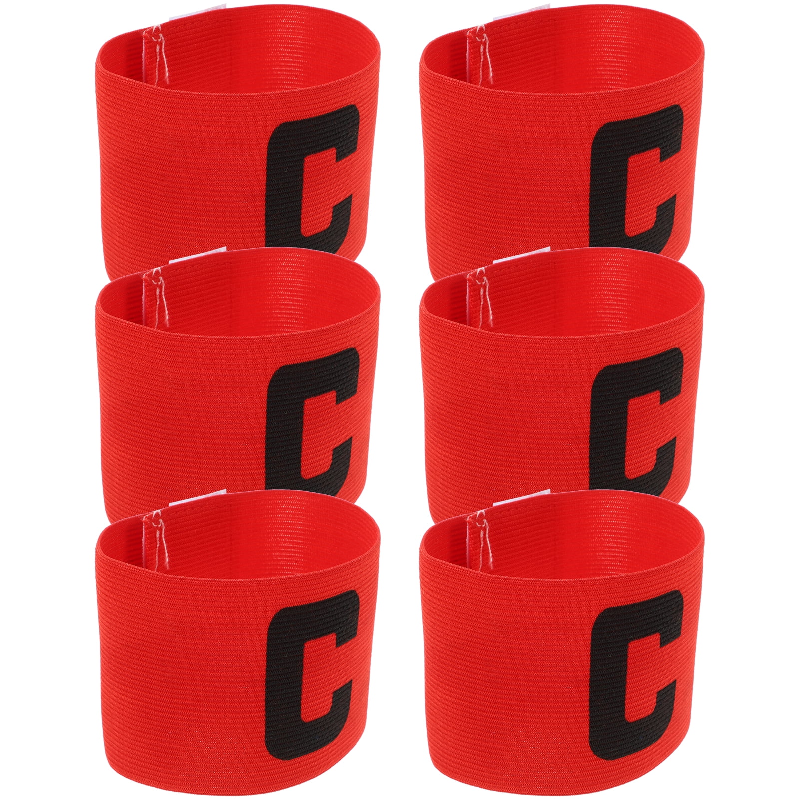 Red 6 Pcs Drainage Basket Basketball Letter Armband Soccer Team ...