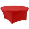 thumbnail image 1 of Red 60 Round (5 Foot) Stretch Spandex Table Cover by Banquet Tables Pro, 1 of 2