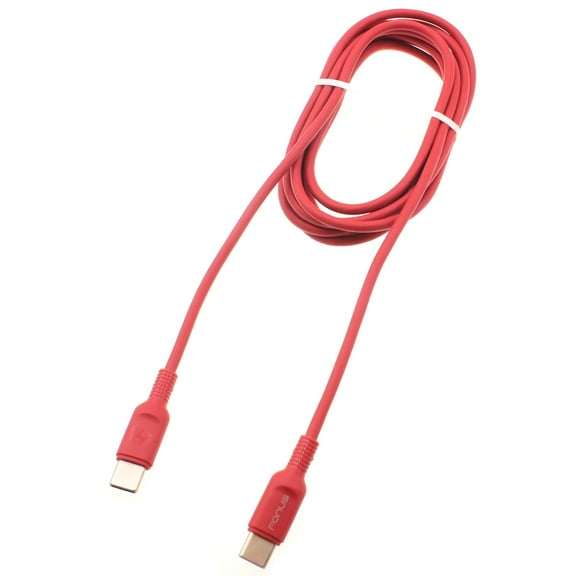 Red 6ft Long Cable for Consumer Cellular Verve Snap/Connect - USB-C to Type-C PD Fast Charger Cord Power Wire Sync for Consumer Cellular Verve Snap/Connect