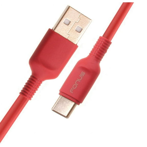 Red 6ft USB-C Cable for Google Pixel 8a/6a/6 Pro - Charger Cord Power Wire Type-C Fast Charge