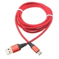 thumbnail image 1 of Red 6ft USB-C Cable for Samsung Galaxy Z Fold5/Flip5 Phones - Type-C Charger Cord Power Wire Long D1G Compatible With Galaxy Z Fold5/Flip5, 1 of 7
