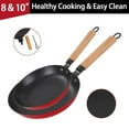thumbnail image 1 of YUTANN 8 & 10" Red Cast Iron Skillet Set - Nonstick, Dishwasher & Oven Safe, Perfect Thanksgiving Present for Mom, 1 of 9