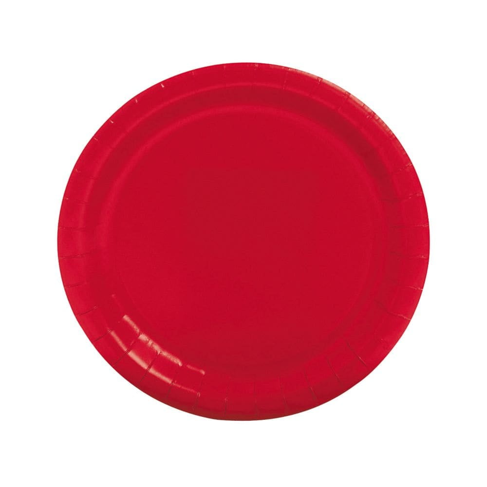 Red 8 7/8" Paper Plates (24Pc) - Party Supplies - 24 Pieces