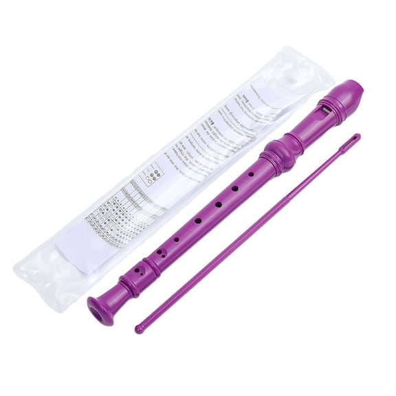 Black-8 Holes Soprano Recorder with Cleaning Rod, for Students