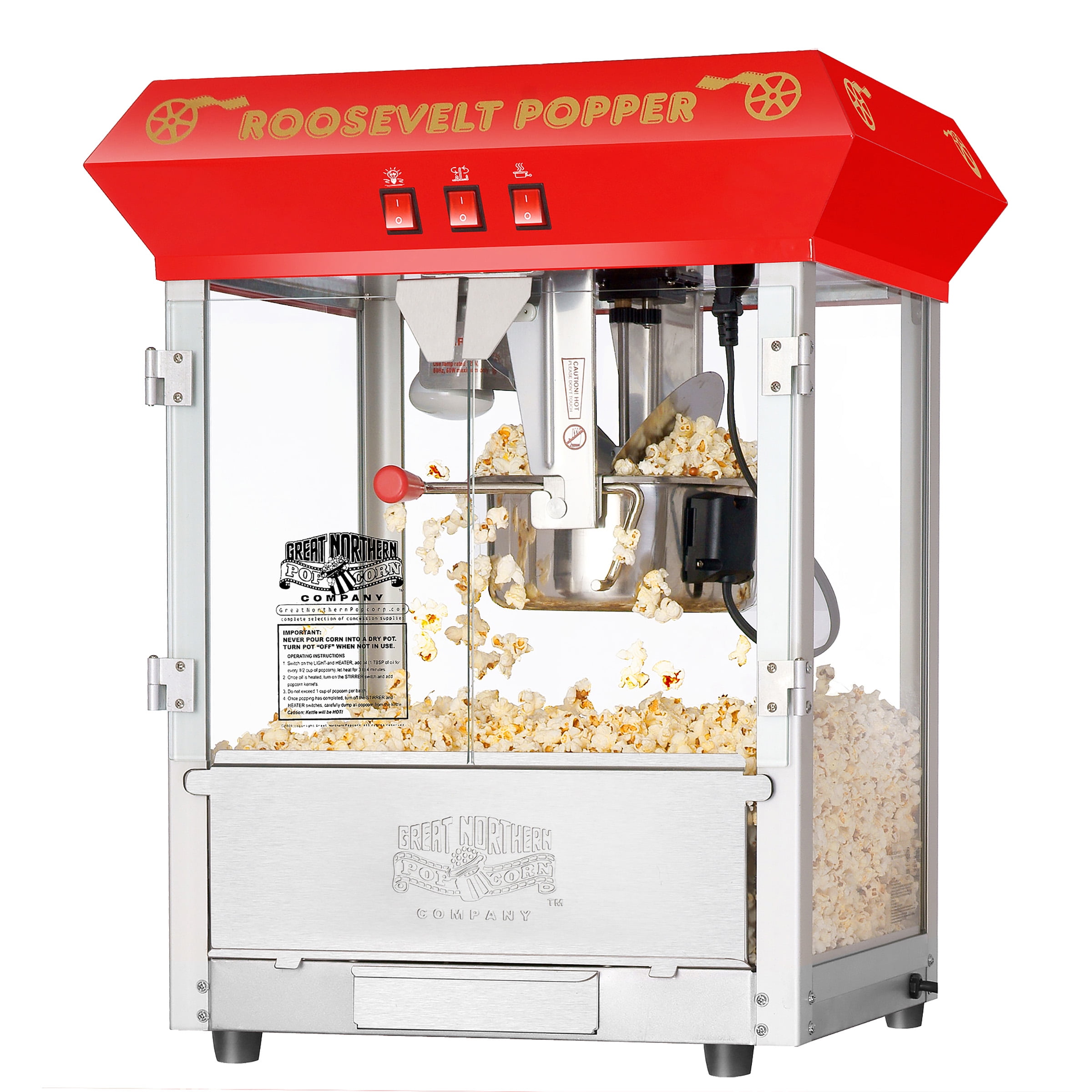 VAVSEA Hot Air Popcorn Popper, Retro Popcorn Maker, 1200W Electric Popcorn  Machine, Oil Free, 3.3lb for Home Party Kids, New, Red