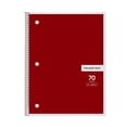 thumbnail image 1 of Red 8x10.5 Inch 1-Subject Spiral Notebook 70 Sheets College Ruled Perforated 3-Hole Punched for Office and Study, 1 of 4