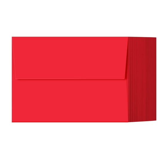 Red A7 Envelopes – Fits 5 x 7 Greeting Cards, Invitations, Photos, DIY Arts and Crafts – For Professional and Homemade Projects | 5 1/4" x 7 1/4" | 500 Per Pack