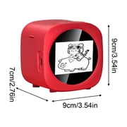 Red AI Sticker Box Printer, Smart AI Voice Sticker Printer Box, Mini Inkless Thermal Stickerbox Printer Machine, Portable Sticker Maker for Home Office Study & DIY Projects, 8 Rolls Paper