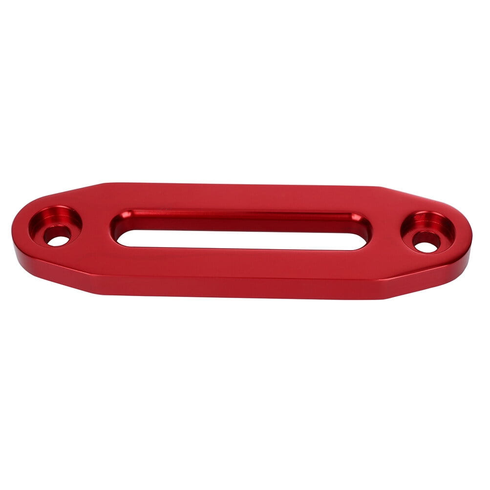 Red ATV UTV Hawse Fairlead 6 Inch Bolt Pattern for Synthetic Winch Rope