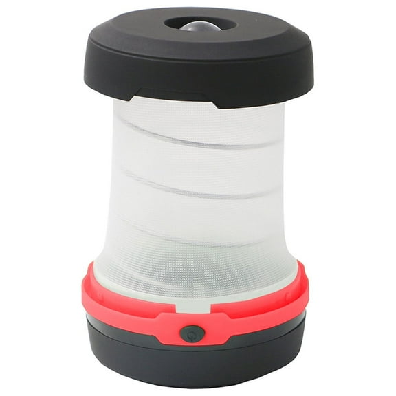 Red Abs Portable Led Camping Lantern 4.72 Inch Retractable Folding Light With Hook For Outdoor Tent Emergency