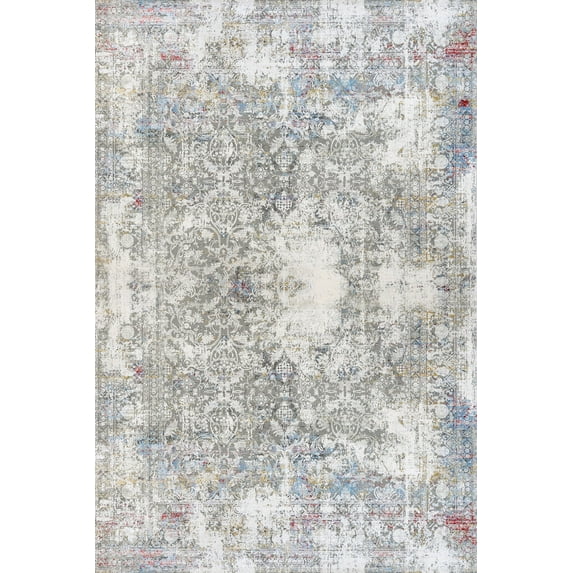 Red Abstract Area Rugs for Living Room Washable Rugs Boho Moroccan Area Rug Soft Neutral Geometric Bohemian Carpet Distressed Indoor Rug for Bedroom Dining Room Office Foldable Nonslip Rug