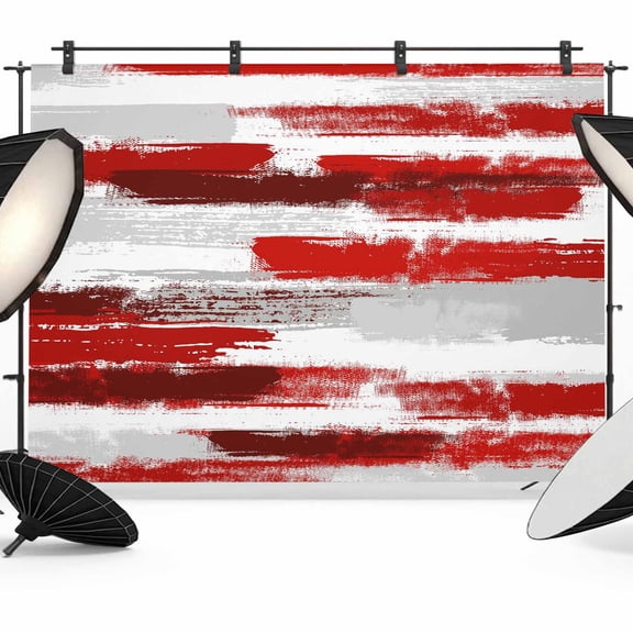 Red Abstract Backdrop for Photography,Fabric Photo Background Backdrop,Grey Modern Mottled Art Oil Painting Photo Booth Background for Portrait Photoshoot Video Wedding Studio Decoration Banner 7x5ft