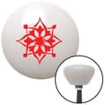 thumbnail image 1 of Red Abstract Flower White Retro Shift Knob with M16 x 1.5 Insert Shifter Auto Brody, 1 of 1