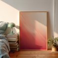Red Abstract Minimalist Poster, Beige Gradient, Modern Living Room And ...
