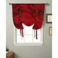 thumbnail image 1 of Red Abstract Texture Lines Window Curtain for Living Room Home Decor Roman Curtain Kitchen Tie-up Curtains Adjustable Drapes, 1 of 5