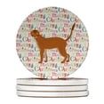 thumbnail image 1 of Red Abyssinian Cat Christmas Large Sandstone Coasters Pack of 4 4 in x 4 in, 1 of 3