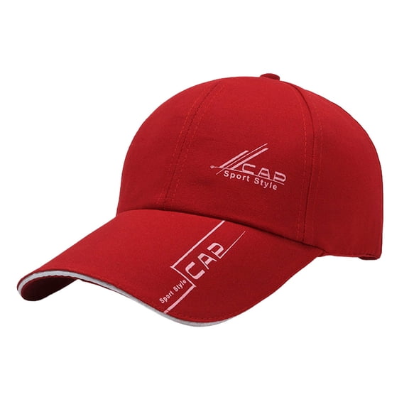Red Adjustable Sports Baseball Cap Breathable Outdoor Casual Hat for Men Women Travel Running