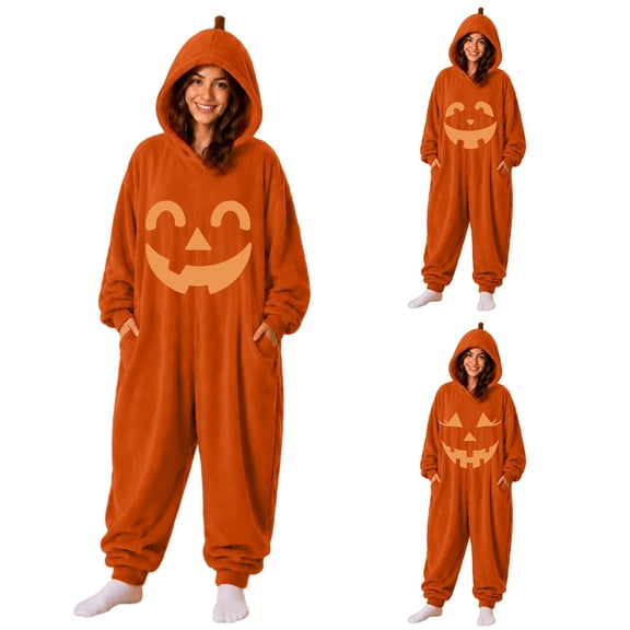 Red Adult Onesie Polyester 2026 3D Print Hooded Zip up Jumpsuit Stretchy Pajamas Unisex Scary Party Costume S