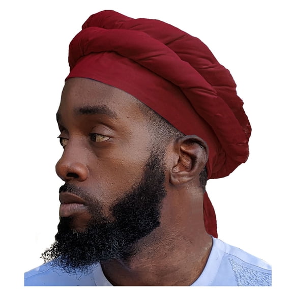 Red African pre-tied Turban for Men