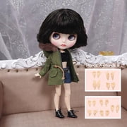 Matilda Blyth Doll 30cm BJD, Sleepy Eyes & 4 Interchangeable Eye Pairs, 19-Joint Poseable Body with Short Hair, Fashion Doll Gift for Girls