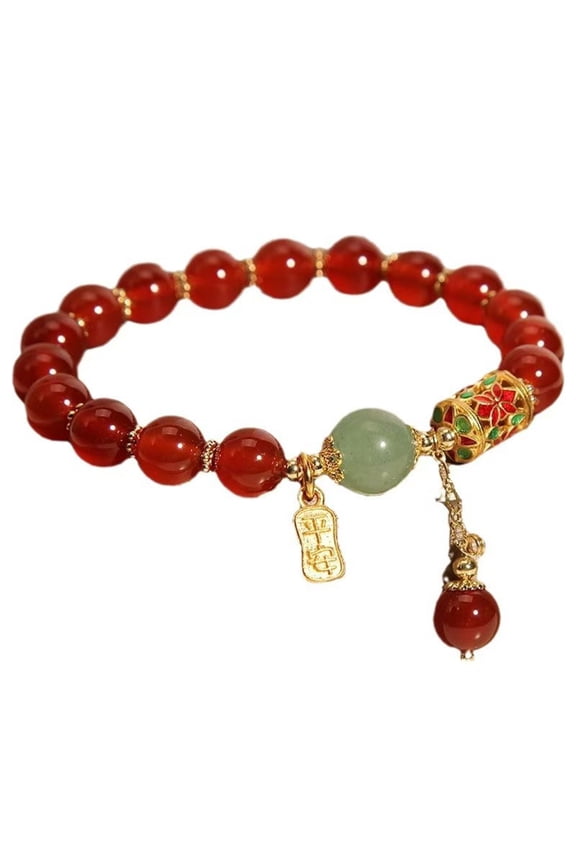 Red Agate Bracelet for Women - Stylish Bead Bracelet Perfect Gift