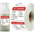 thumbnail image 1 of Red Allergen Warning Sticker 1.8 X 2 inch Food Allergy Warning Label for Food Packaging 500 Pcs, 1 of 6