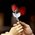 thumbnail image 1 of Red Alloy Crystal Rose in Gift Box - Real Preserved Rose with LED Lights - Romantic Valentine's Day, Wedding, Anniversary Gift for Women - 9x3x3cm, 1 of 6