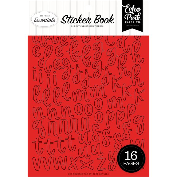 Red Alpha Sticker Book