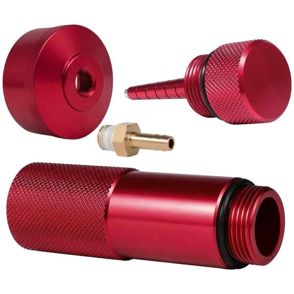 Red Aluminum Extended Run Gas Cap with Brass Funnel For Honda Generator EU2200i