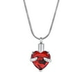 thumbnail image 1 of Red "Always in My Heart" Rhinsestone Women's Heart Cremation Urn Necklace for Ashes Funeral Urn Jewelry Remembrance Memorial Pendant with Free Fill Kit and Gift Box, 1 of 11