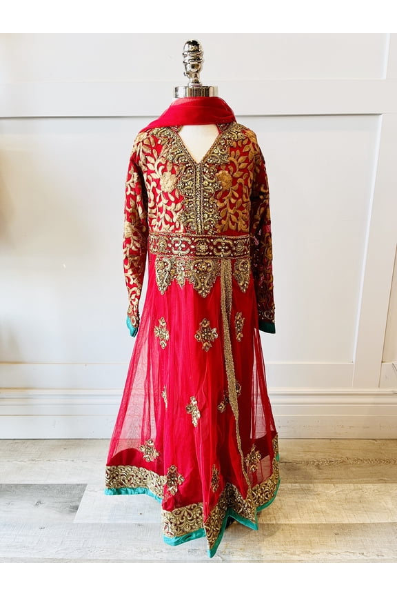 Red Anarkali Dress