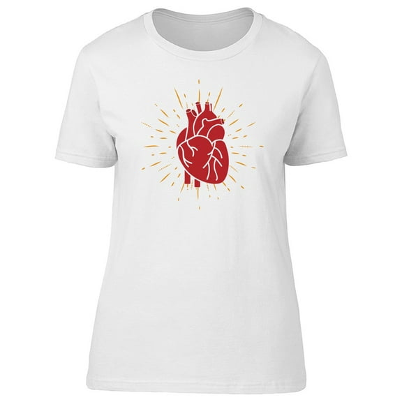 Red Anathomical Human Heart Tee Men's -Image by Shutterstock