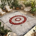 thumbnail image 1 of Red Anchor Nautical Outdoor Rug for Patio/Deck/Porch, Non-Slip Large Area Rug 4 x 6 Ft, Coastal Ocean Summer Sea Vintage Art Indoor Outdoor Rugs Washable Area Rugs, Camping Rug Carpet Runner, 1 of 8