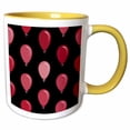 thumbnail image 1 of 3drose, Red and Black Balloon Pattern, 11oz Two-tone Yellow Mug, 1 of 6