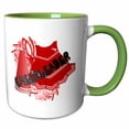 thumbnail image 1 of 3drose, Red and Black Cheerleader Outfit Cartoon, 15oz Two-tone Green Mug, 1 of 6