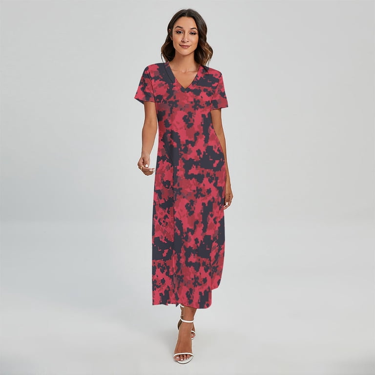 chinese dress ladies NOW YOU SEE ME CAMO PRINT MAXI DRESS – AKIRA main image 1