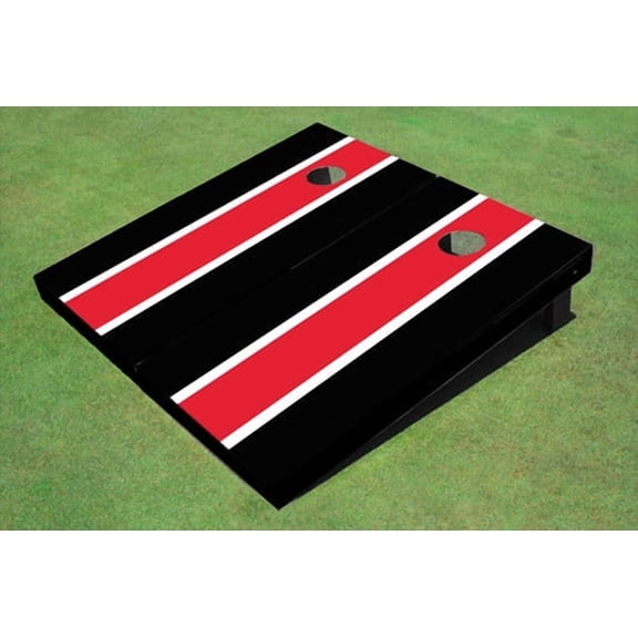 Red And Black Matching Long Stripe