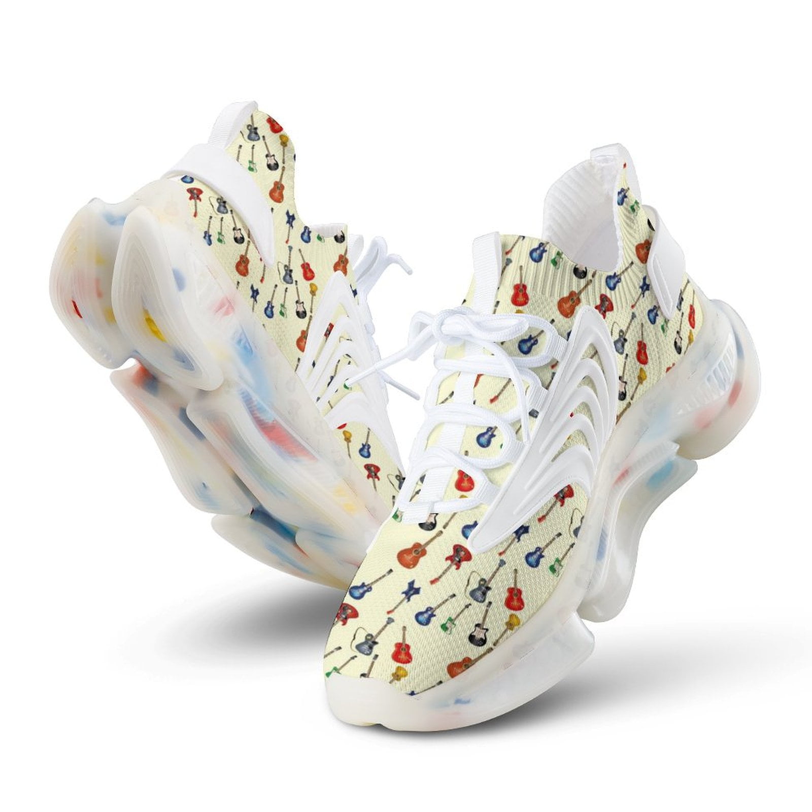 Red Paisley Pattern Print Black Sneaker Shoes For Men Women main image 1