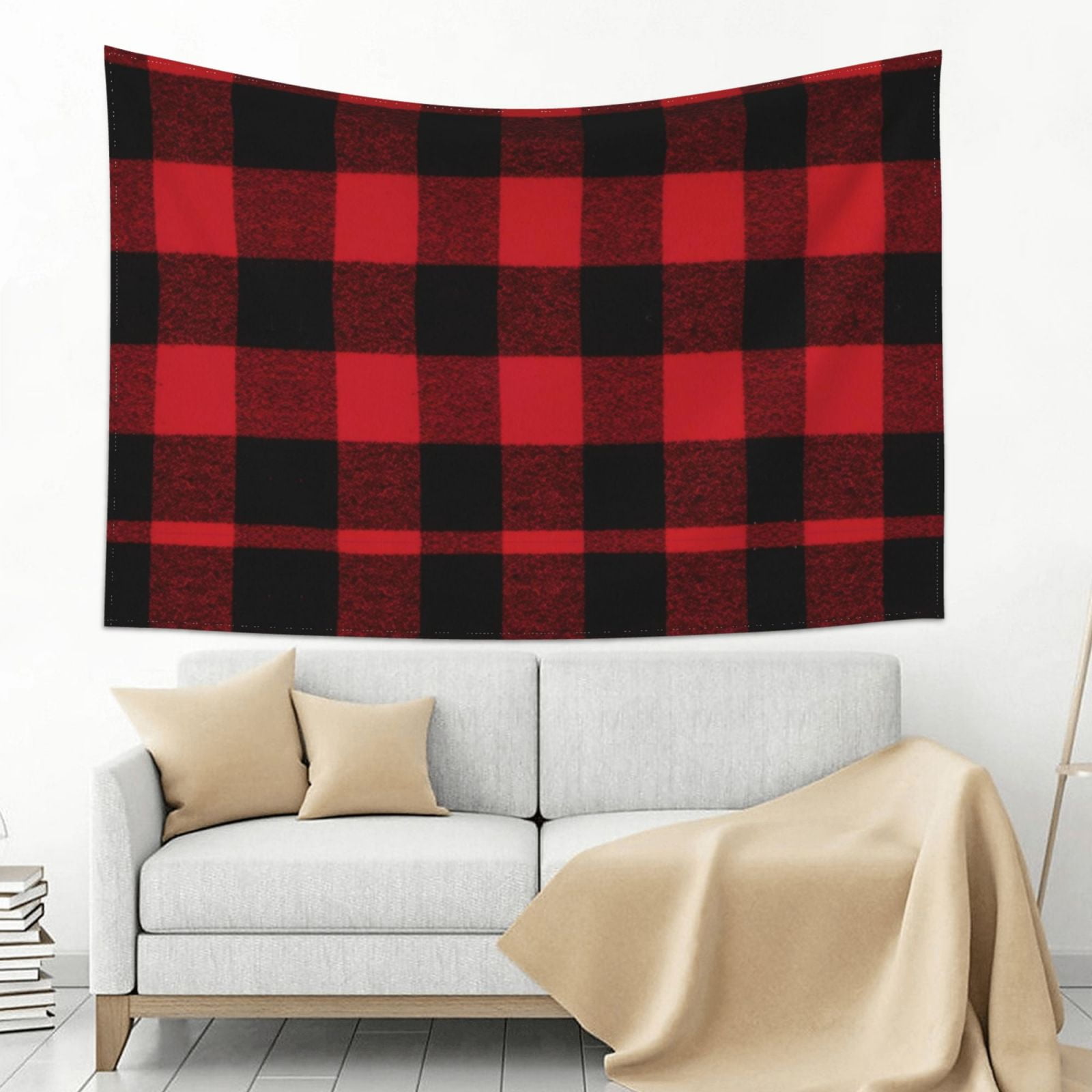 Red And Black Plaidtapestry Wall Hanging Decor For Bedroom Living Room  Dorm(60\, image size:1600x1600